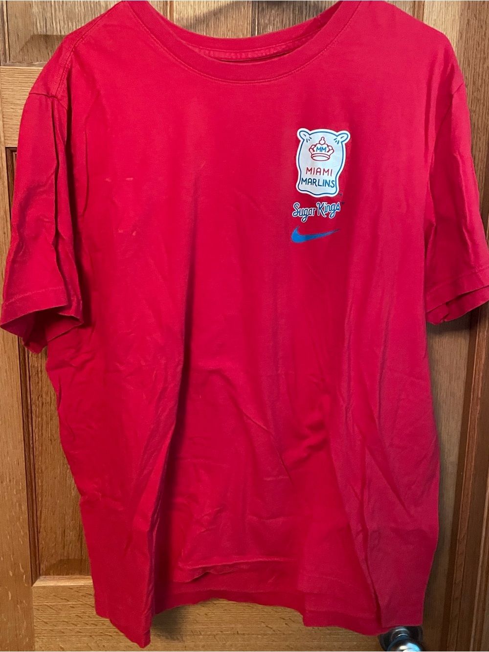 Nike Red Miami Marlins Sugar Kings Graphic Tee